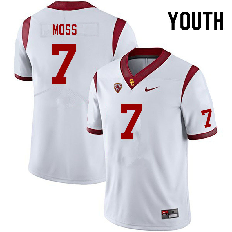 Youth #7 Miller Moss USC Trojans College Football Jerseys Sale-White